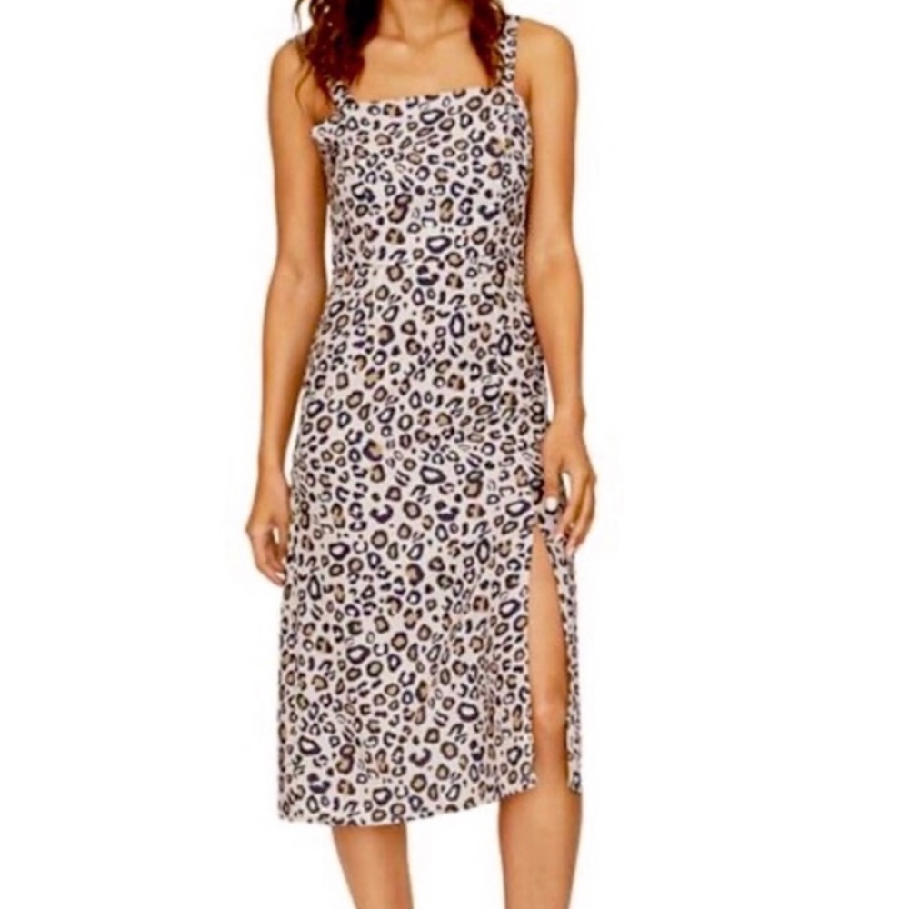 Sanctuary Tan Leopard Print Midi Dress